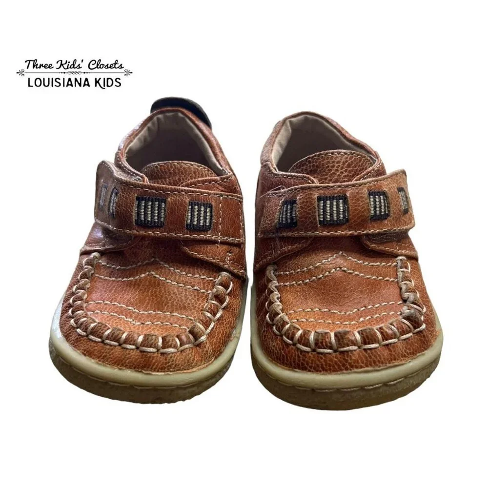 Livie & Luca Sz 4 Brown Leather Toddler Shoes
